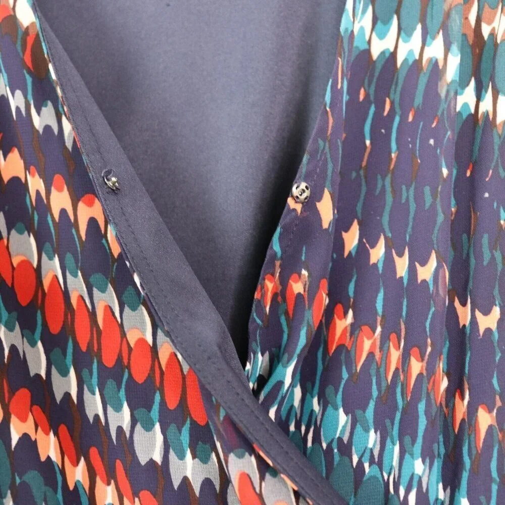 Cato Plus Size 22/24 Dress V-Neck Multicolor Formal Maxi Chevron Bead Detail - Picture 6 of 16